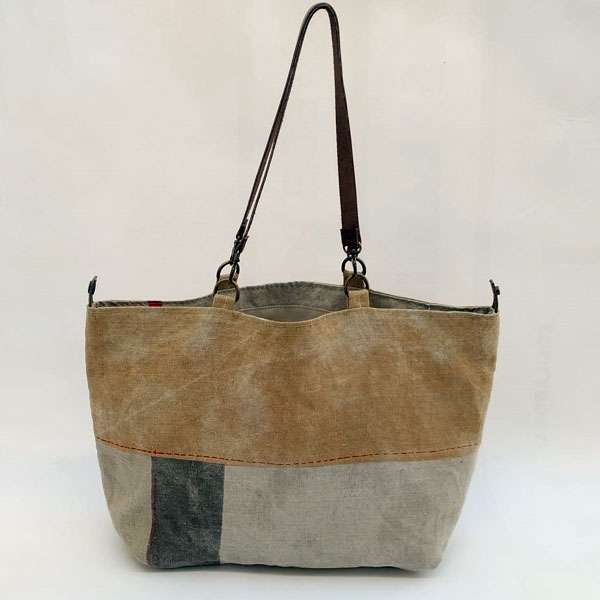 Bolso de lino Cava parte de detrás Bolso de lino Cava parte de detrás