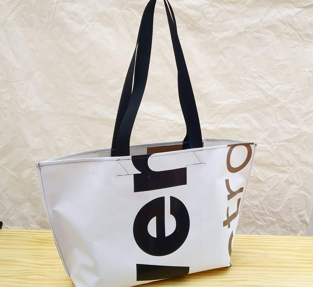 bolso lona blanco