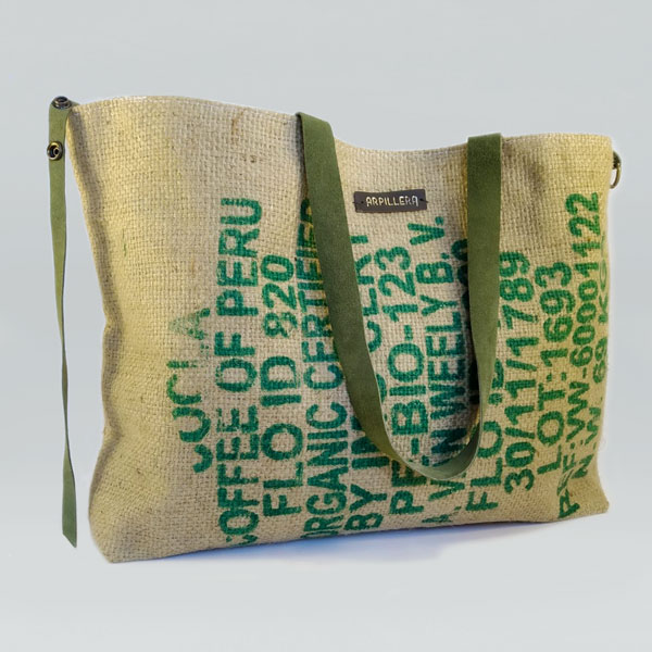 Bolso de tela arpillera Arábica Green Bolso de tela arpillera Arábica Green