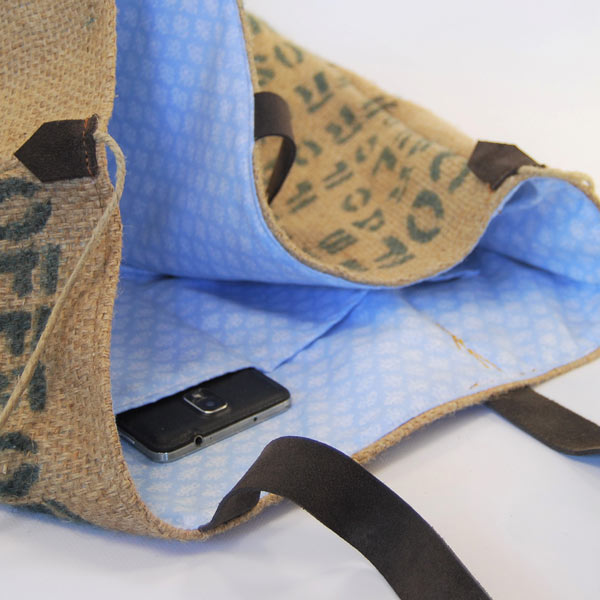Bolso de tela detalle de estampado del interior de algodón Bolso de tela detalle de estampado del interior de algodón